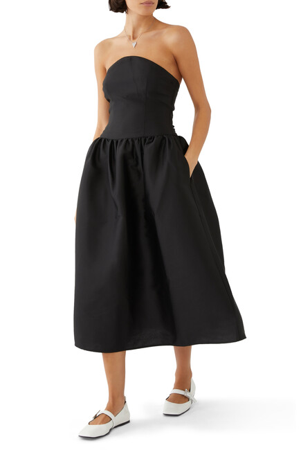 Taffeta Midi Dress