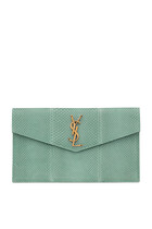 Uptown Python Leather Pouch