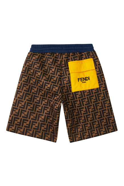 FF Monogram Drawstring Bermuda Shorts