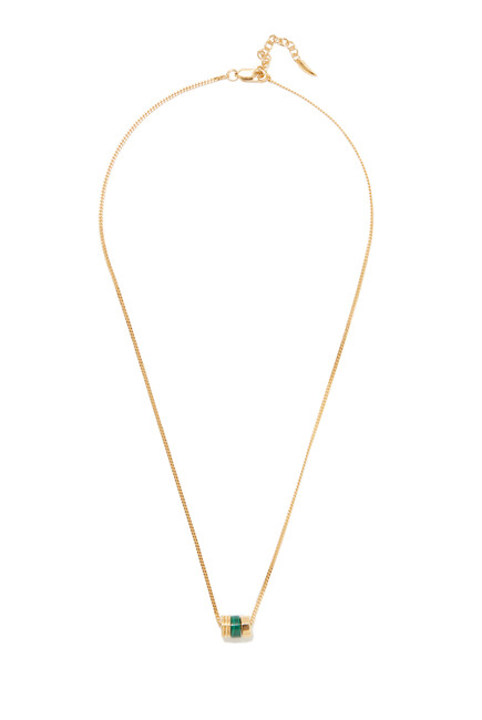 Abacus Floating Charm Necklace,  18k Gold Plated Vermeil on Sterling Silver