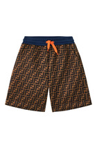 FF Monogram Drawstring Bermuda Shorts