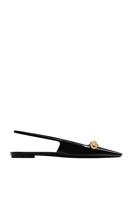 Blade Leather Slingback Ballerina Flats