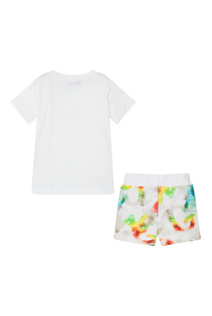 Kids Watercolor T-Shirt & Shorts Set