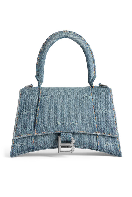 Hourglass Small Handbag Girly Allover Denim