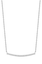 Curve Medium Chain Necklace, 18k White Gold with Diamonds