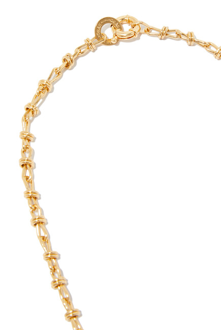 Amarre Long Necklace, Gold-Plated Metal & Crystal