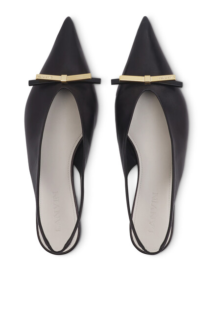 Lanvin Bow Slingback Mules