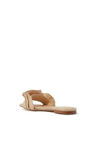 Ivy Raffia Ruffle-Detail Sandals