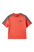 Kids EA7 Logo Cotton T-Shirt