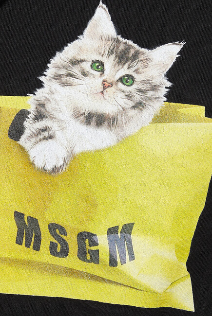 Kitten Shopping Bag Print Hoodie