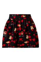 Kids Heart Print Skirt