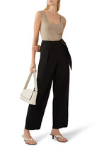 Tied Front Wide Leg Pants