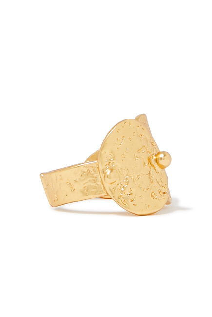 Eclipse Ring, Gold-Plated Brass