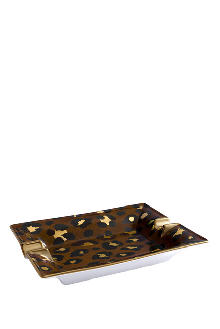 Leopard Porcelain Ashtray