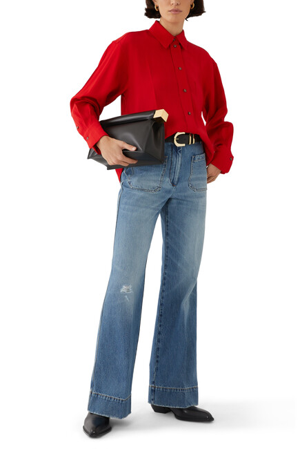 Cropped Long Sleeve Shirt