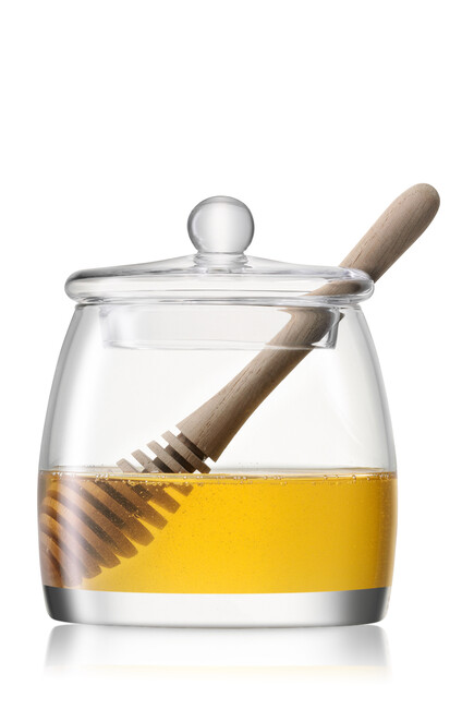 Serve Honey Pot and Oak Dipper