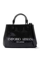 Emporio Armani MY SET - Tote bag - black/chalk/black 