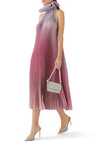Exquise Pleated Ruffle Collar Gown