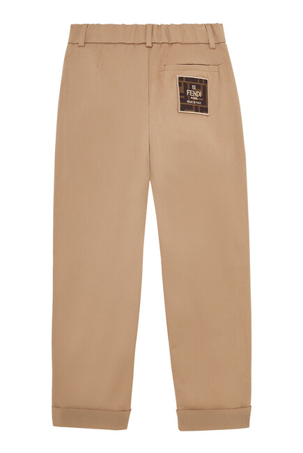 Kids Cotton Cuffed Trousers