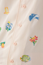 Casa Icons Embroidered Silk Shirt