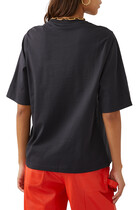 Basic Jersey Smiley Mid Sleeve T-shirt:BLK:XXS