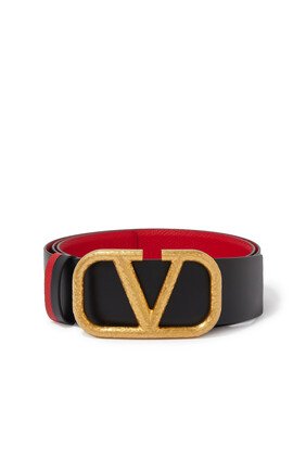 Valentino Garavani V Logo Buckle Belt