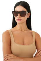 Baguette Square Frame Sunglasses