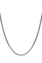 22in Medium Box Chain Necklace, Sterling Silver