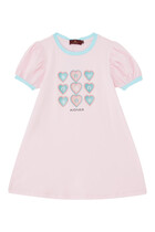 Kids Heart-Print Cotton Dress