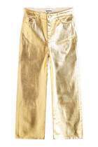 Foil Denim Wide-Leg Jeans