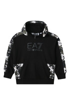 Kids EA7 Camo Logo Hoodie