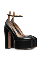  Tan-Go Patent-Leather Platform Pumps