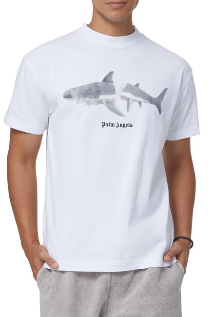 Palm Angels Shark T-Shirt Black/White