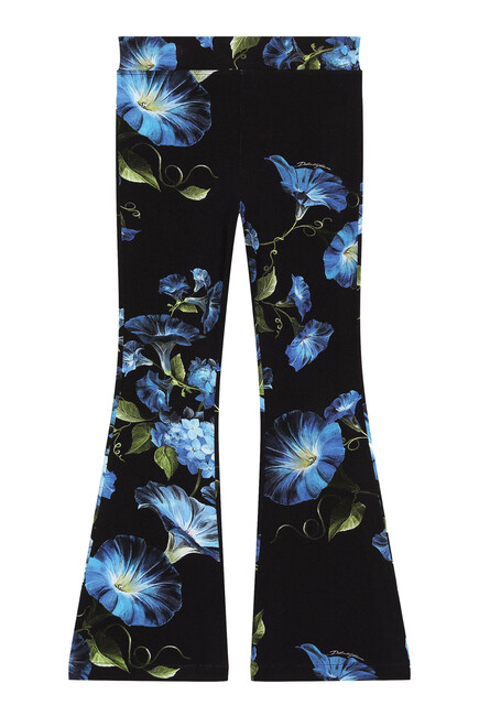 Kids Flared Floral Leggings