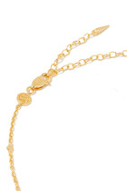 Leaf Charm Choker, 18K Gold Plated Sterling Silver