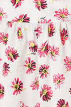 Logo-Embroidered Flower Print Dress