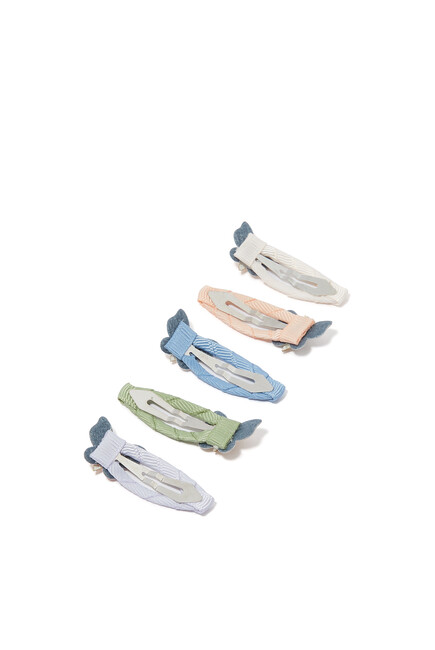 Pastel Butterfly Mini Clic Clac Clips, Set of 5