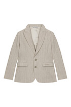 Kids Single-Breasted Linen Jacket