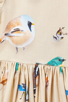 JG CYRILLI DRESS SS FLOATING BIRDS:Cream:110/116CM
