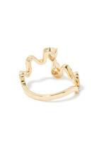 Wave Ring, 18k Yellow Gold & Diamonds