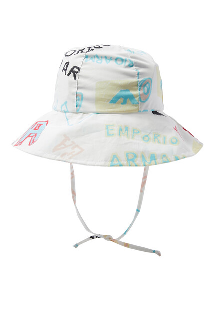 Kids Printed EA Logo Bucket Hat