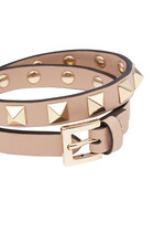  Rockstud Double Leather Bracelet