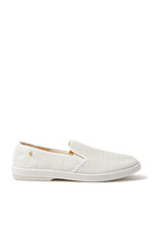 Raffia Ivoire Slip-On Sneakers