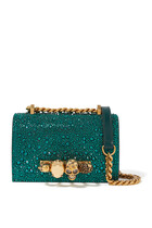 Crystal Embellished Mini Jeweled Satchel