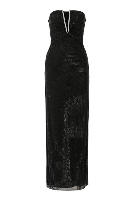 Jersey Rhinestone Maxi Dress