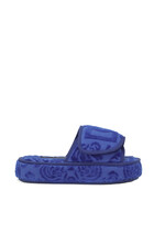 Jacquard Terry Cotton Plateau Slippers