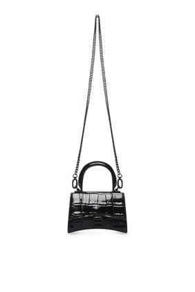 Hourglass Mini Top Handle Bag with Chain