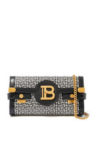 B-Buzz 23 Leather Clutch Bag with Jacquard Monogram