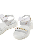 Kids Studded Bow Sandals