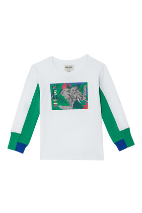 Elephant Color-Block Sweatshirt